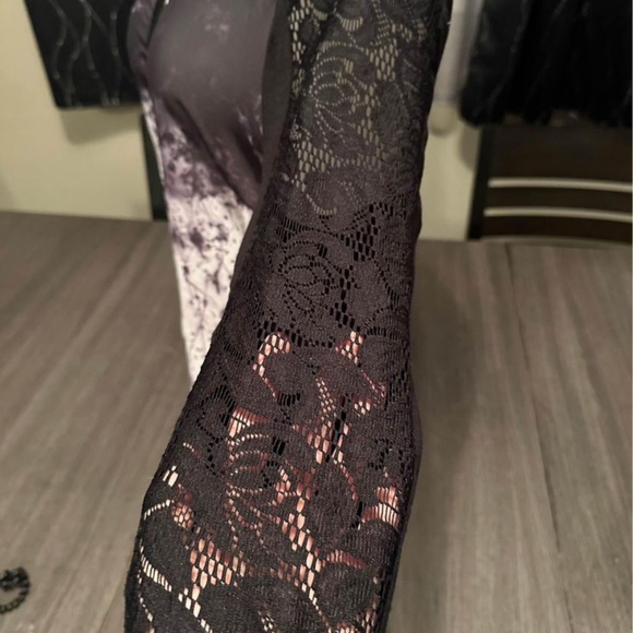 BlackKarv lace sleeve Blouse Size Large - Picture 3 of 3